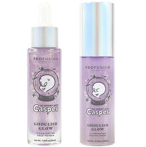 Casper the Friendly Ghost Illuminating Face Primer and Setting Spray Set Purple